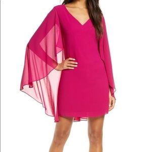Vince Camuto sheath with flowy cape. Size 16,more like 12/14. New w/tags.Runs sm